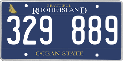 RI license plate 329889