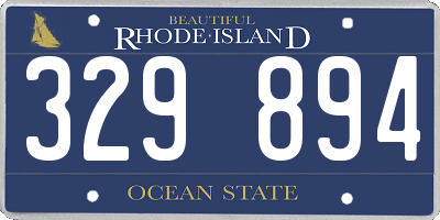 RI license plate 329894