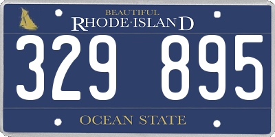 RI license plate 329895
