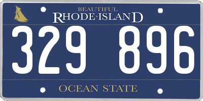 RI license plate 329896