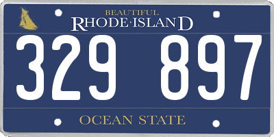 RI license plate 329897