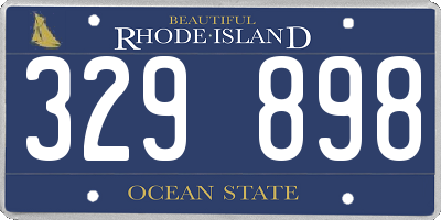 RI license plate 329898