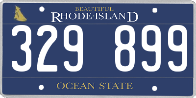 RI license plate 329899