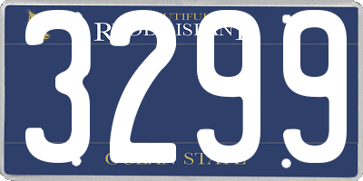 RI license plate 3299