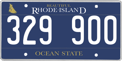 RI license plate 329900