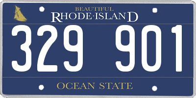 RI license plate 329901