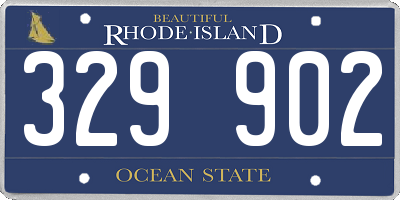 RI license plate 329902