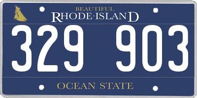 RI license plate 329903