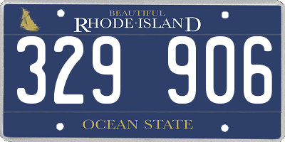 RI license plate 329906