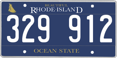 RI license plate 329912