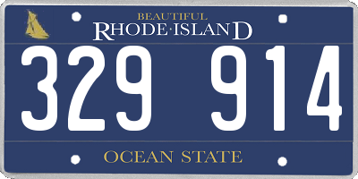 RI license plate 329914