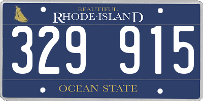 RI license plate 329915