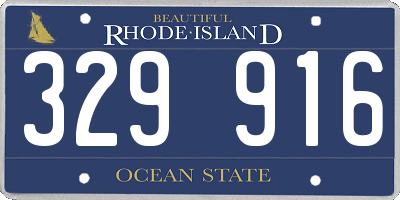 RI license plate 329916