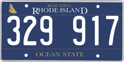 RI license plate 329917