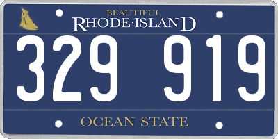 RI license plate 329919
