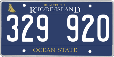 RI license plate 329920