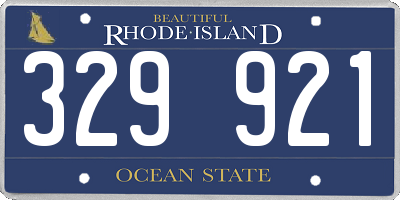 RI license plate 329921