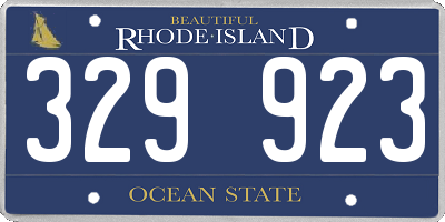 RI license plate 329923