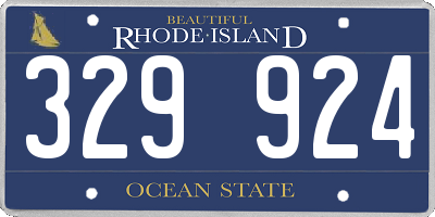 RI license plate 329924