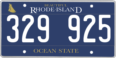 RI license plate 329925