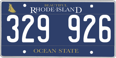 RI license plate 329926