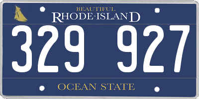 RI license plate 329927