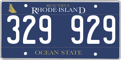 RI license plate 329929
