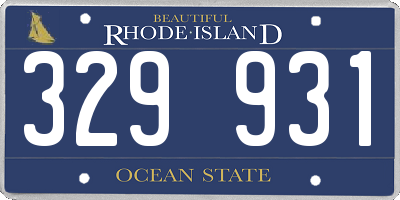 RI license plate 329931