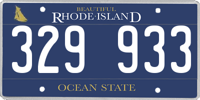 RI license plate 329933