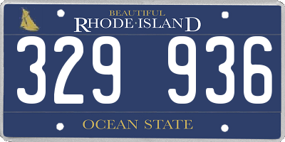 RI license plate 329936