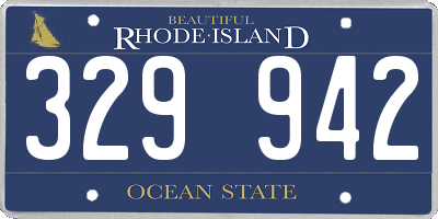 RI license plate 329942