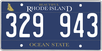 RI license plate 329943
