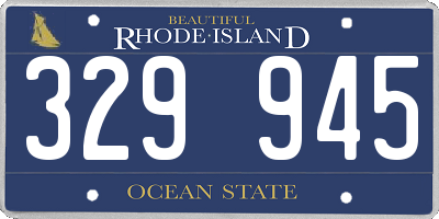 RI license plate 329945