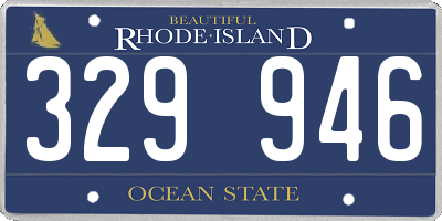 RI license plate 329946