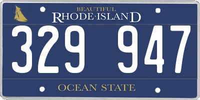 RI license plate 329947