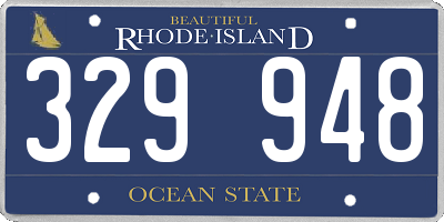 RI license plate 329948