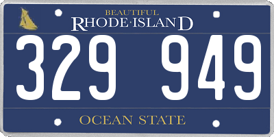 RI license plate 329949