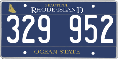 RI license plate 329952