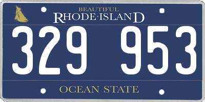 RI license plate 329953