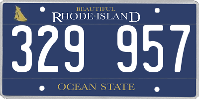 RI license plate 329957
