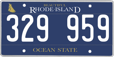 RI license plate 329959