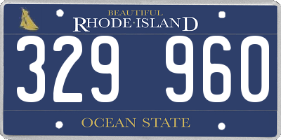 RI license plate 329960