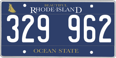 RI license plate 329962