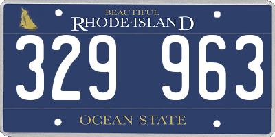 RI license plate 329963