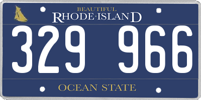 RI license plate 329966