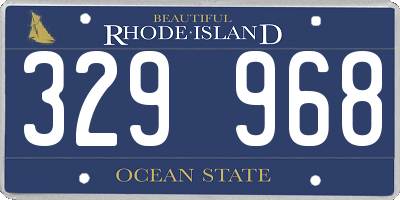 RI license plate 329968
