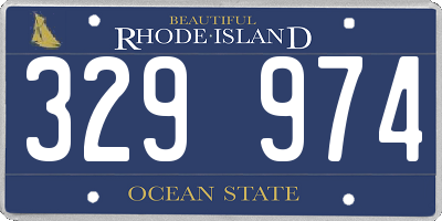 RI license plate 329974