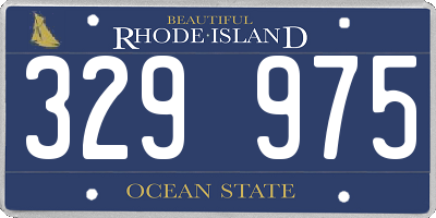 RI license plate 329975