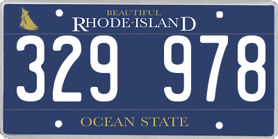 RI license plate 329978