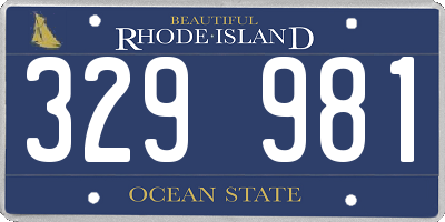 RI license plate 329981